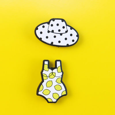 Custom Teething Silicone Beads With Summer Sunglasses Bikini Swimsuit Shape