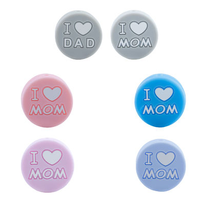 27mm Decorative Silicone Teething Bead Odorless Tasteless For Baby Kids