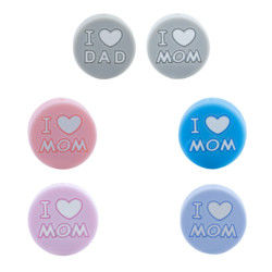 27mm Decorative Silicone Teething Bead Odorless Tasteless For Baby Kids