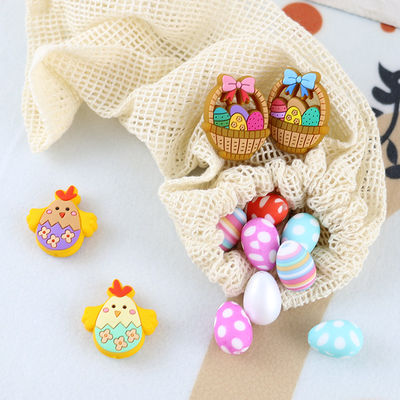 Food Grade Focal Beads Silicone Chicken Eggs Bunny Shape For Pen Making