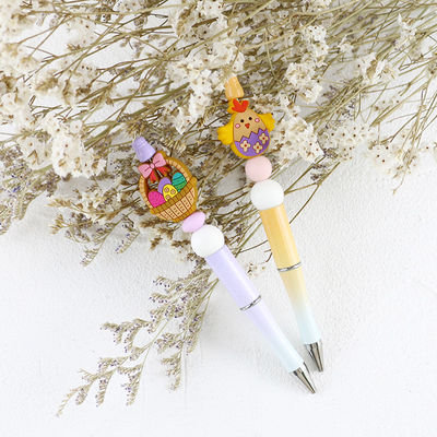 Food Grade Focal Beads Silicone Chicken Eggs Bunny Shape For Pen Making
