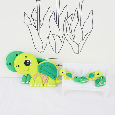 Small Silicone Animal Beads , Silicone Beads Baby Teether For Necklace Chains Bracelet