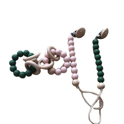 Customized Silicone Teething Bead Bracelet For Infant Baby Kids Playing