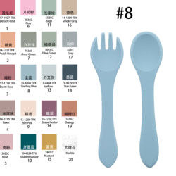 Modern Style Silicone Dinnerware Set , BPA Free Baby Silicone Plate bowl cup bib spoon fork feeding Set