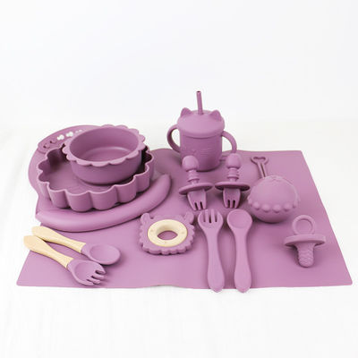 customized silicone products  Food Grade Silicone feeding Set Cartoon cat Style silicone baby food set