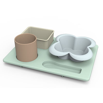 Multi Functional Silicone Tableware Set Unbreakable For Children Toddlers