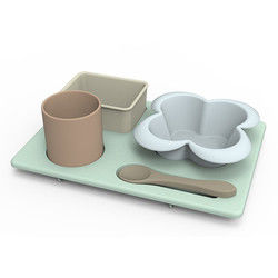 Multi Functional Silicone Tableware Set Unbreakable For Children Toddlers