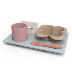 Multi Functional Silicone Tableware Set Unbreakable For Children Toddlers