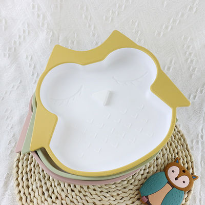 BPA Free Infant Silicone Feeding Plate Waterproof With Suction Bottom