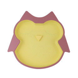 BPA Free Infant Silicone Feeding Plate Waterproof With Suction Bottom