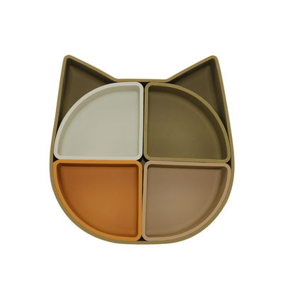 Cat Face Style Silicone Section Plate With CE BSCI Certification