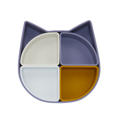 Cat Face Style Silicone Section Plate With CE BSCI Certification