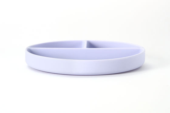 Suction Type Silicone Baby Plate Set Round Shaped For Toddler Feeding