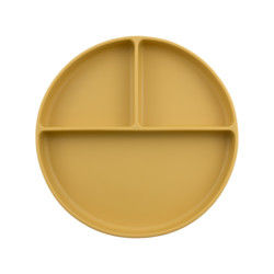 Suction Type Silicone Baby Plate Set Round Shaped For Toddler Feeding