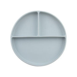 Suction Type Silicone Baby Plate Set Round Shaped For Toddler Feeding