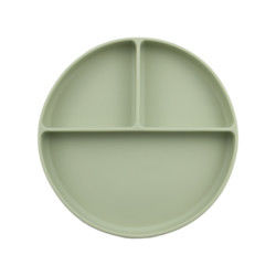 Suction Type Silicone Baby Plate Set Round Shaped For Toddler Feeding