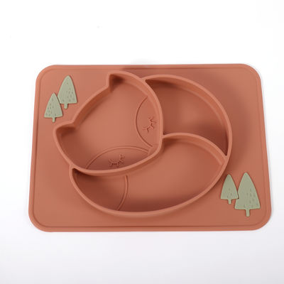Suction Divided Toddler Silicone Plates Soft With Customize Logo