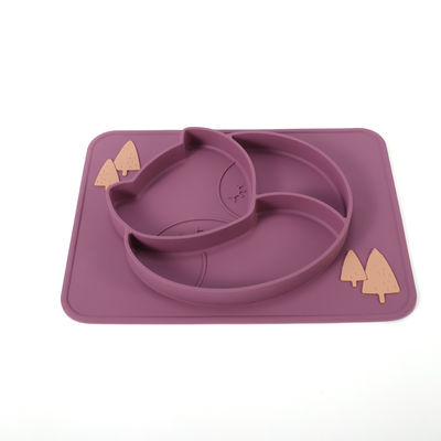 Suction Divided Toddler Silicone Plates Soft With Customize Logo