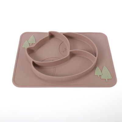 Suction Divided Toddler Silicone Plates Soft With Customize Logo