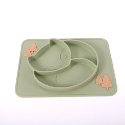 Suction Divided Toddler Silicone Plates Soft With Customize Logo