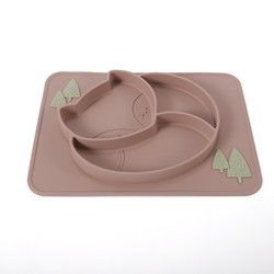 Suction Divided Toddler Silicone Plates Soft With Customize Logo