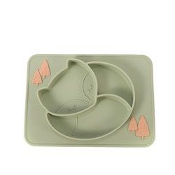 Suction Divided Toddler Silicone Plates Soft With Customize Logo