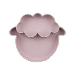 Multiple Colors Non Slip Toddler Silicone Plates With Sheep Style Suction Type
