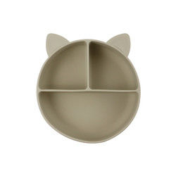 Cat Style Kids Silicone Bowl , Colorful Silicone Divided Suction Plate OEM
