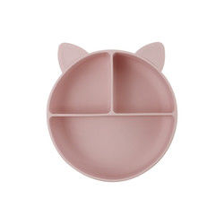 Cat Style Kids Silicone Bowl , Colorful Silicone Divided Suction Plate OEM