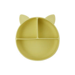 Cat Style Kids Silicone Bowl , Colorful Silicone Divided Suction Plate OEM