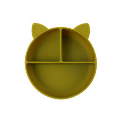 Cat Style Kids Silicone Bowl , Colorful Silicone Divided Suction Plate OEM
