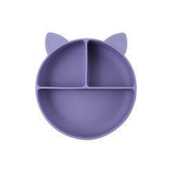 Cat Style Kids Silicone Bowl , Colorful Silicone Divided Suction Plate OEM