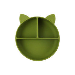 Cat Style Kids Silicone Bowl , Colorful Silicone Divided Suction Plate OEM
