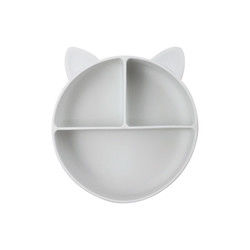 Cat Style Kids Silicone Bowl , Colorful Silicone Divided Suction Plate OEM