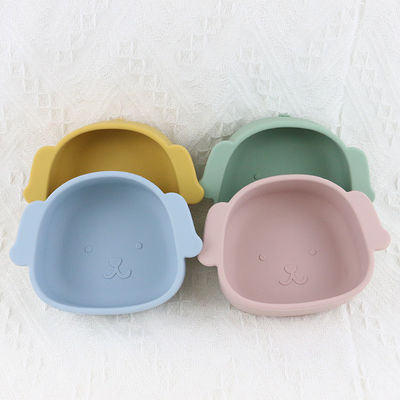 Dog Pattern Silicone Bowl Set Soft Comfortable For Baby Kid