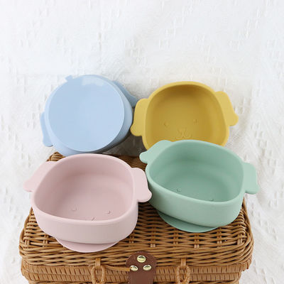 Dog Pattern Silicone Bowl Set Soft Comfortable For Baby Kid