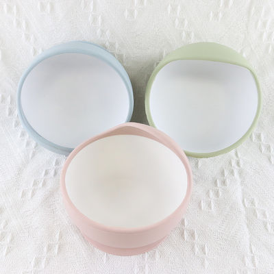 Custom BPA Free Baby Food Bowl Set , Food Grade Suction Baby Silicone Bowl