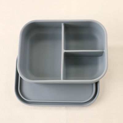 800ml 1200ml Collapsible Silicone Lunch Box For Outdoor Office Bento