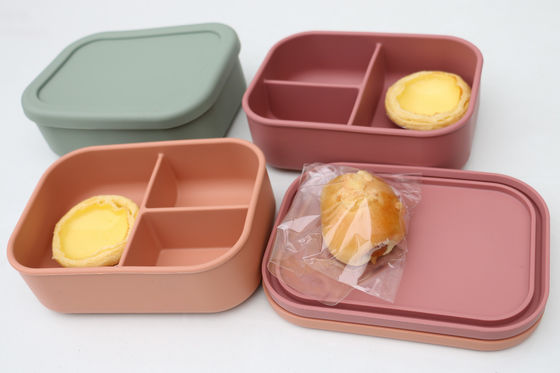 Sustainable Silicone Food Storage Container For Students Workers ODM