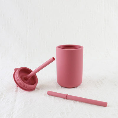 Multiple Color Silicone Kids Cup Round Shape BPA Free Spill Proof For Infant