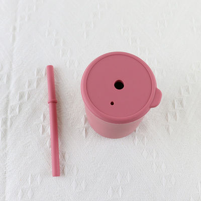 Multiple Color Silicone Kids Cup Round Shape BPA Free Spill Proof For Infant