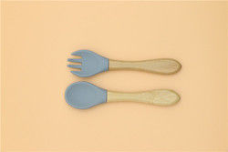 OEM ODM Silicone Forks And Spoons Sustainable For Baby Feeding