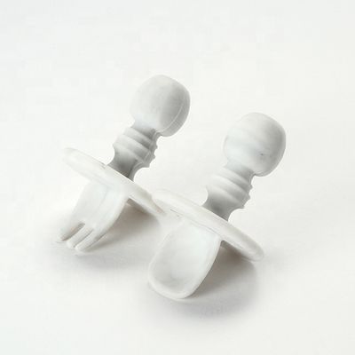 Mini Food Grade Silicone Forks And Spoons BPA Free Non Toxic For Baby Toddler