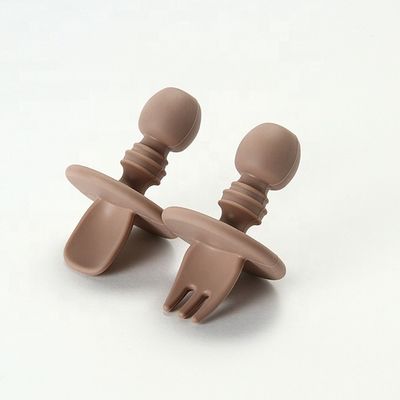 Mini Food Grade Silicone Forks And Spoons BPA Free Non Toxic For Baby Toddler