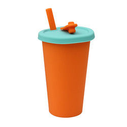 Hot Proof Portable Silicone Kids Cup For Tea Milk Juice 300ml 350ml