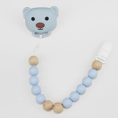 Food Grade Silicone Baby Pacifier Chain With Cute Animal panda Shape