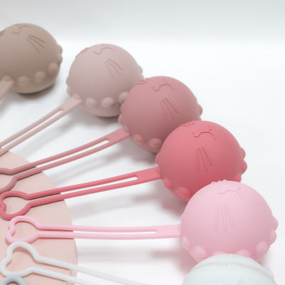 Food Grade Silicone Pacifier Case , Silicone Dummy Holder pouch Cat Kitten Shape
