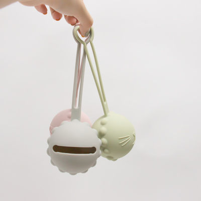 Food Grade Silicone Pacifier Case , Silicone Dummy Holder pouch Cat Kitten Shape
