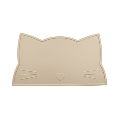 Cat Face Kids Silicone Placemat , Silicone Dining Table Mat Heat Resistant Waterproof feeding mat