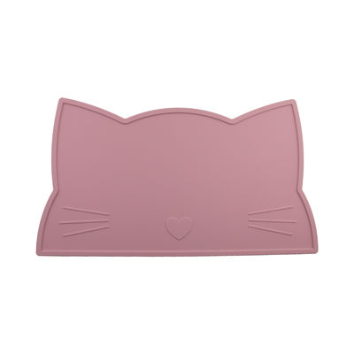 Cat Face Kids Silicone Placemat , Silicone Dining Table Mat Heat Resistant Waterproof feeding mat